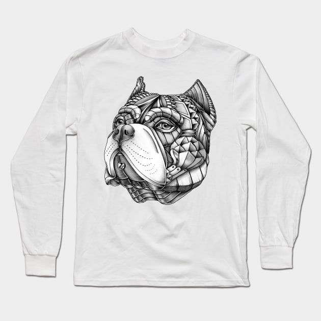 Ornate American Bully Long Sleeve T-Shirt by Psydrian